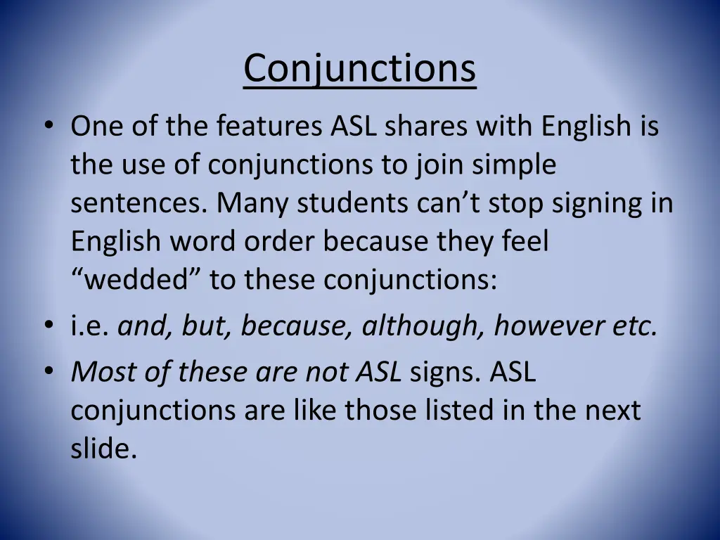 conjunctions