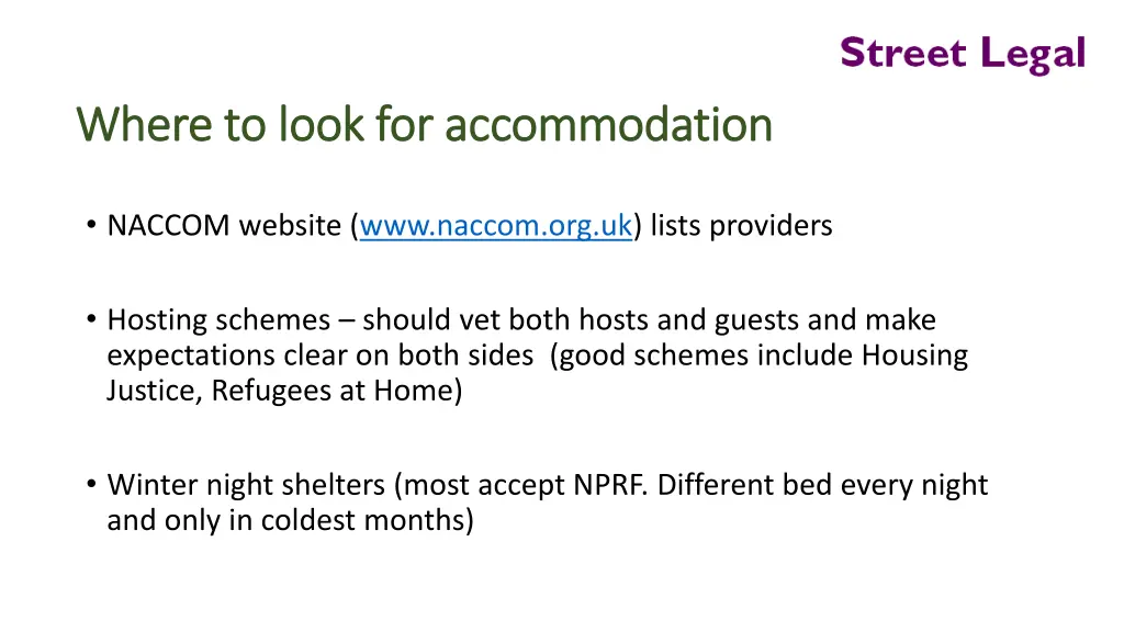 where to look for accommodation where to look