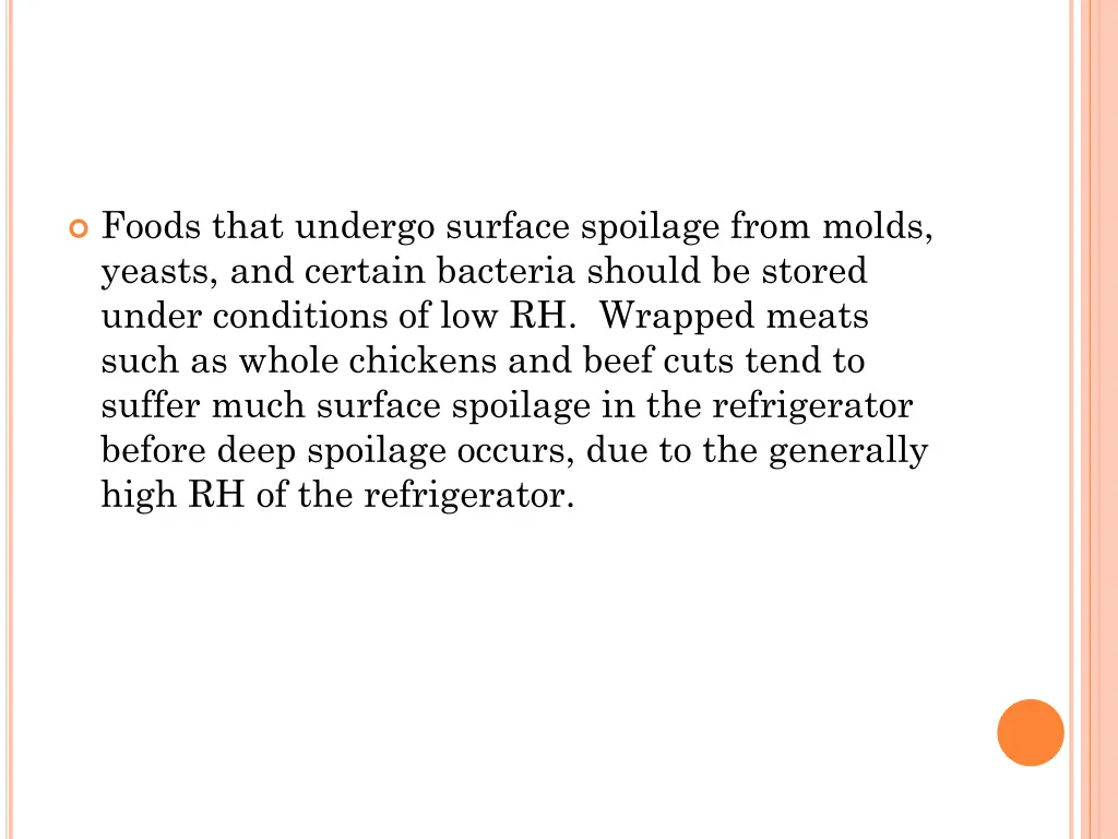 foods that undergo surface spoilage from molds