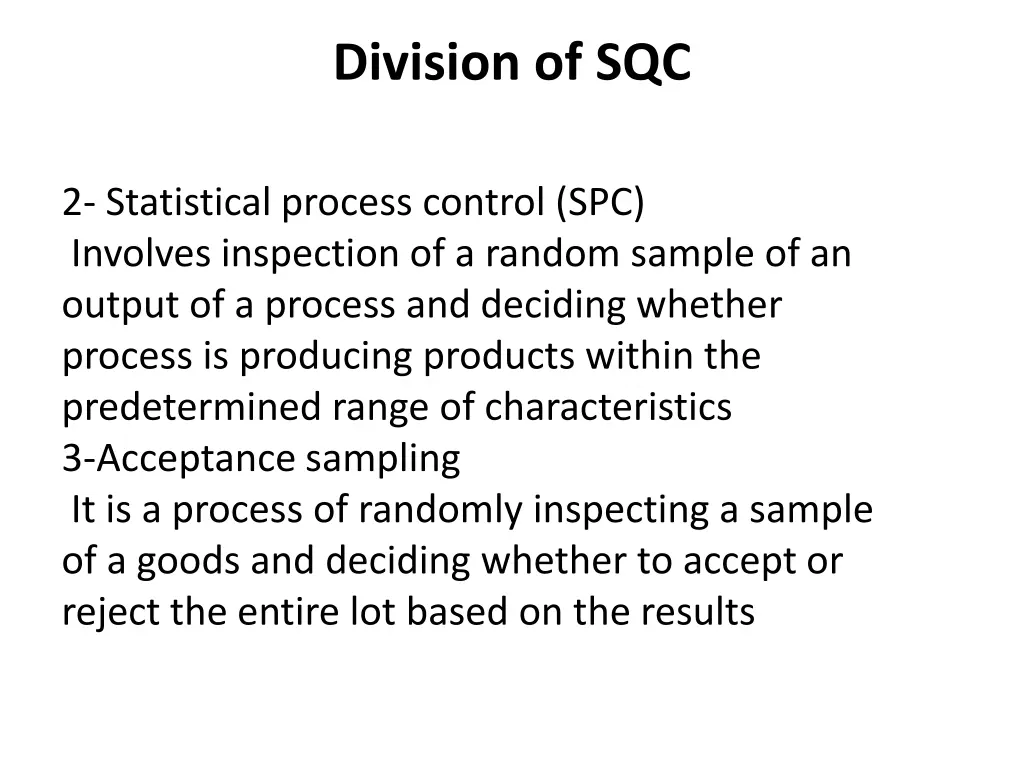 division of sqc