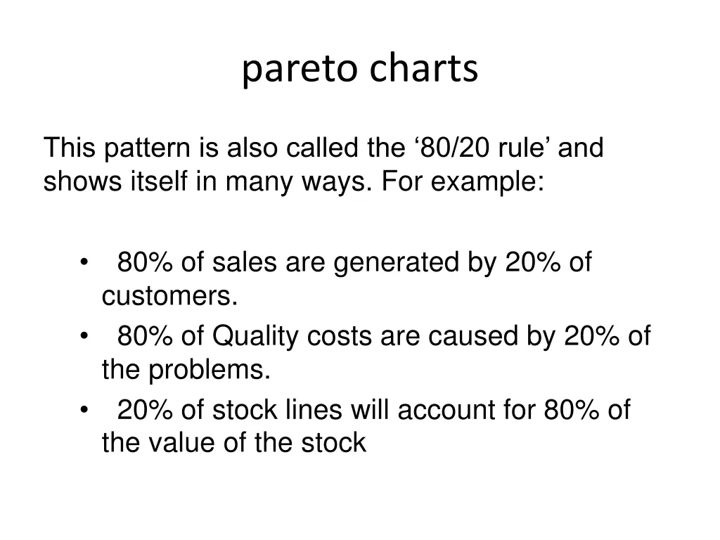 pareto charts 1