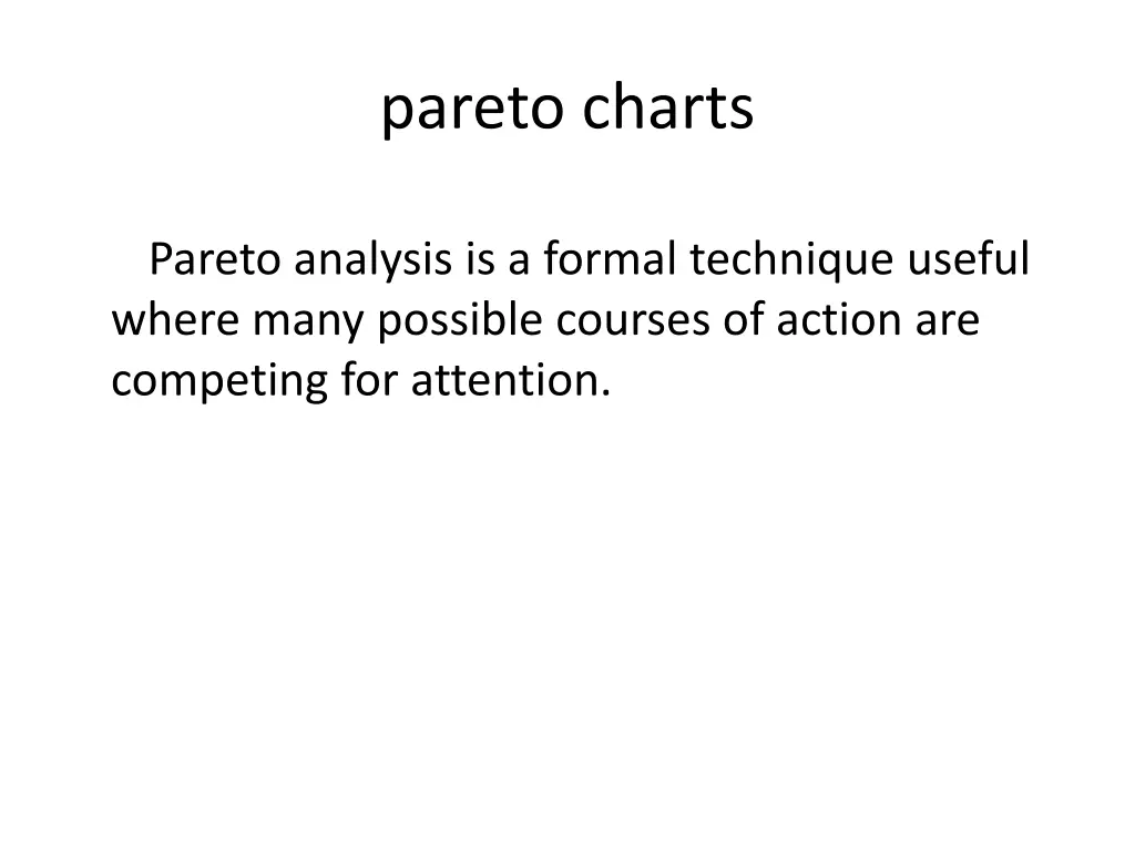 pareto charts