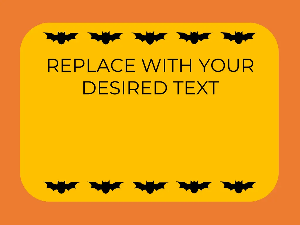 replace with your desired text