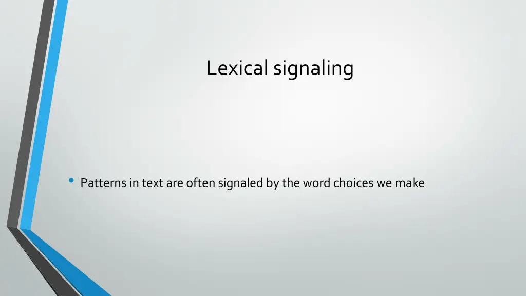 lexical signaling