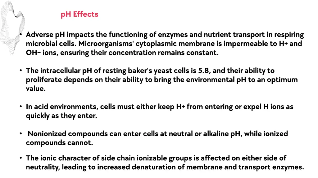 ph effects