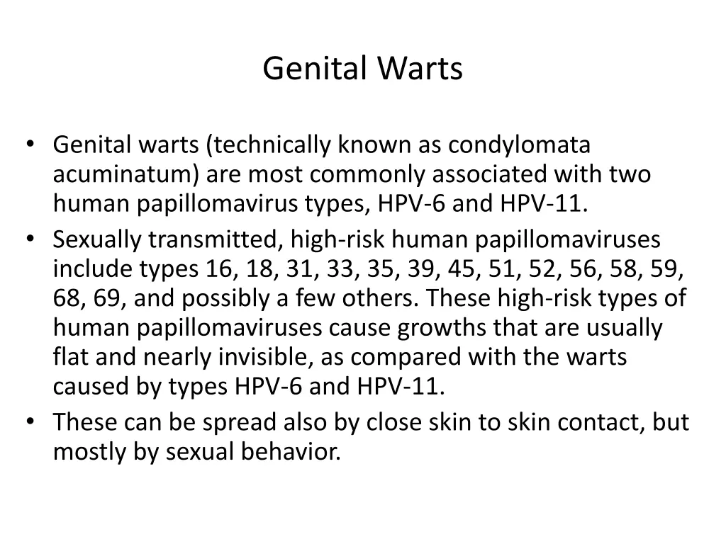 genital warts