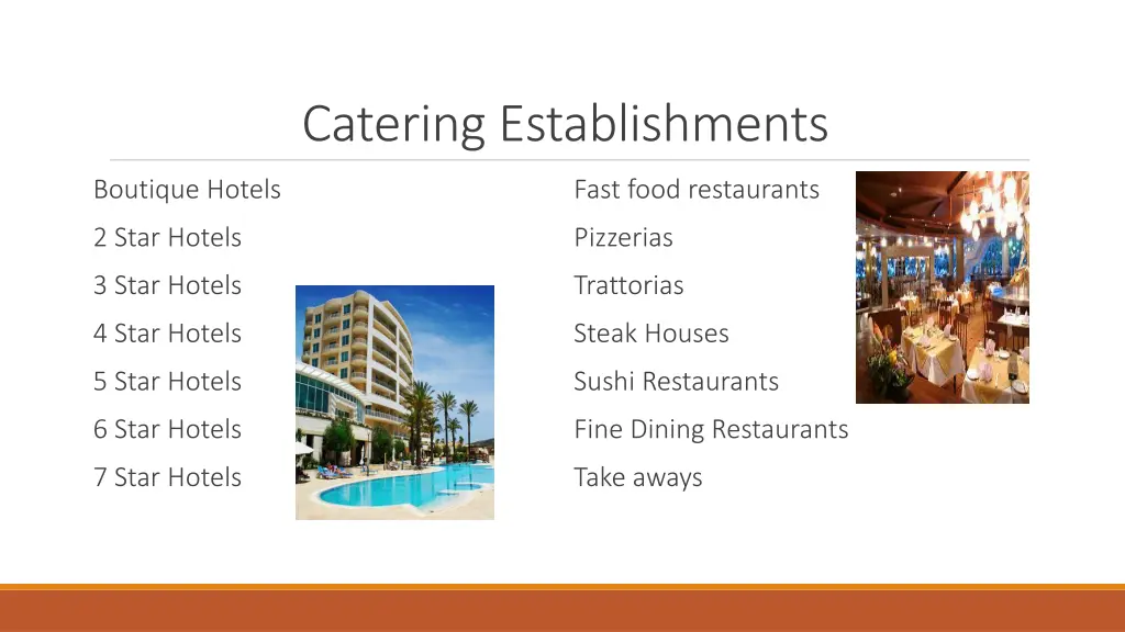 catering establishments