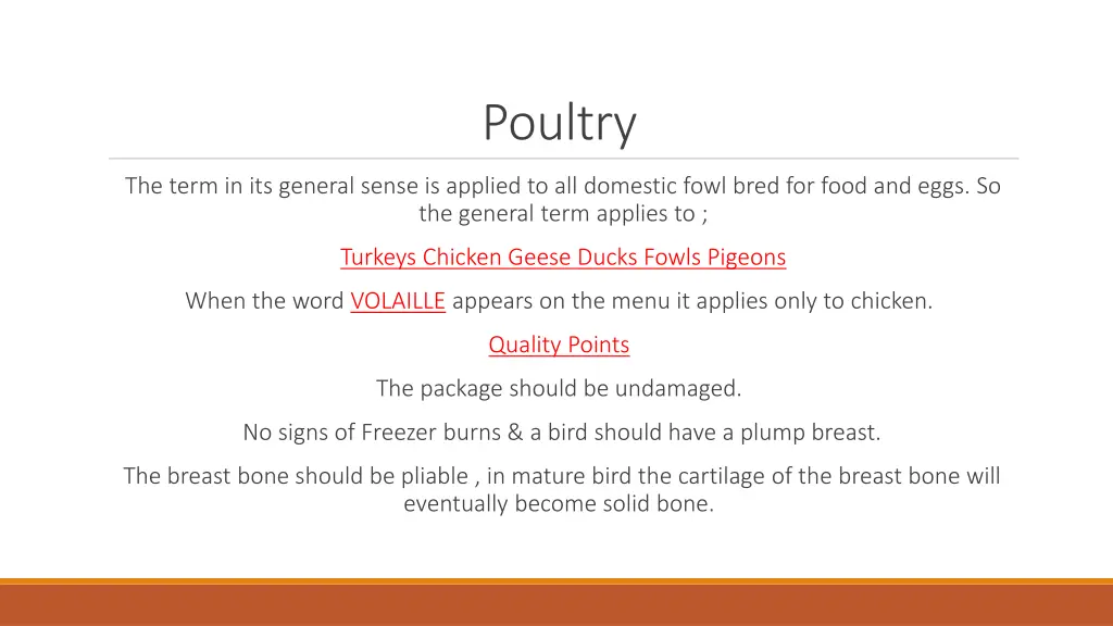 poultry