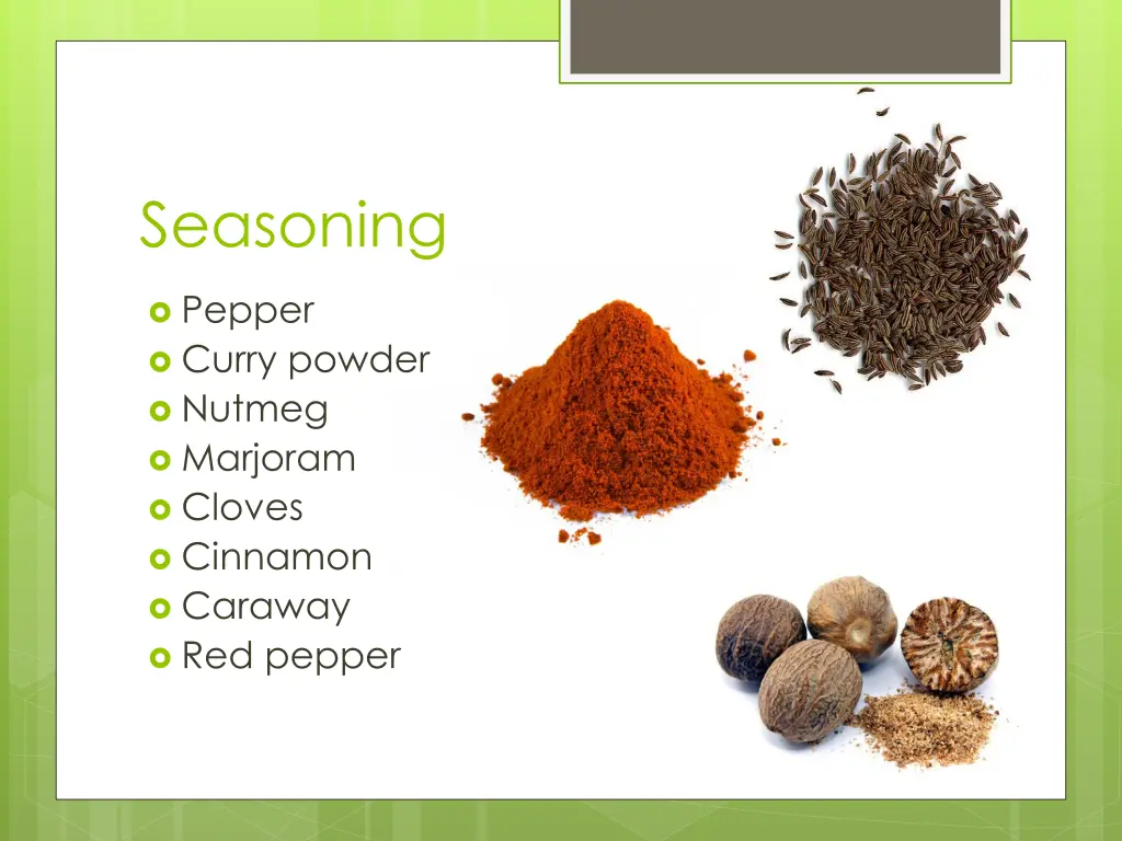 seasoning