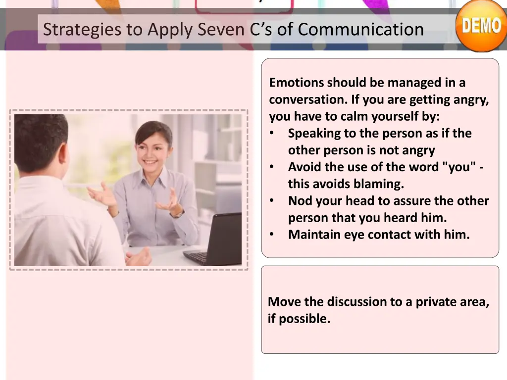 strategies to apply seven c s of communication