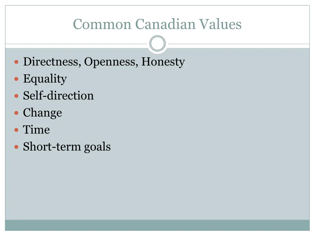 common canadian values 10