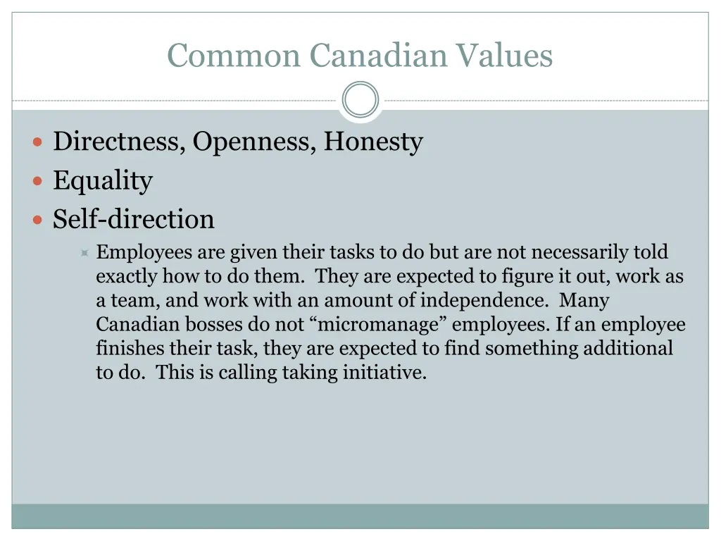 common canadian values 5