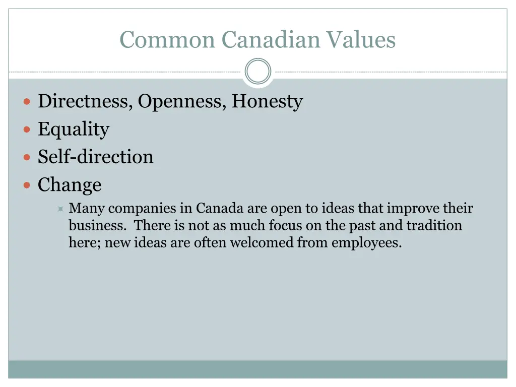 common canadian values 7