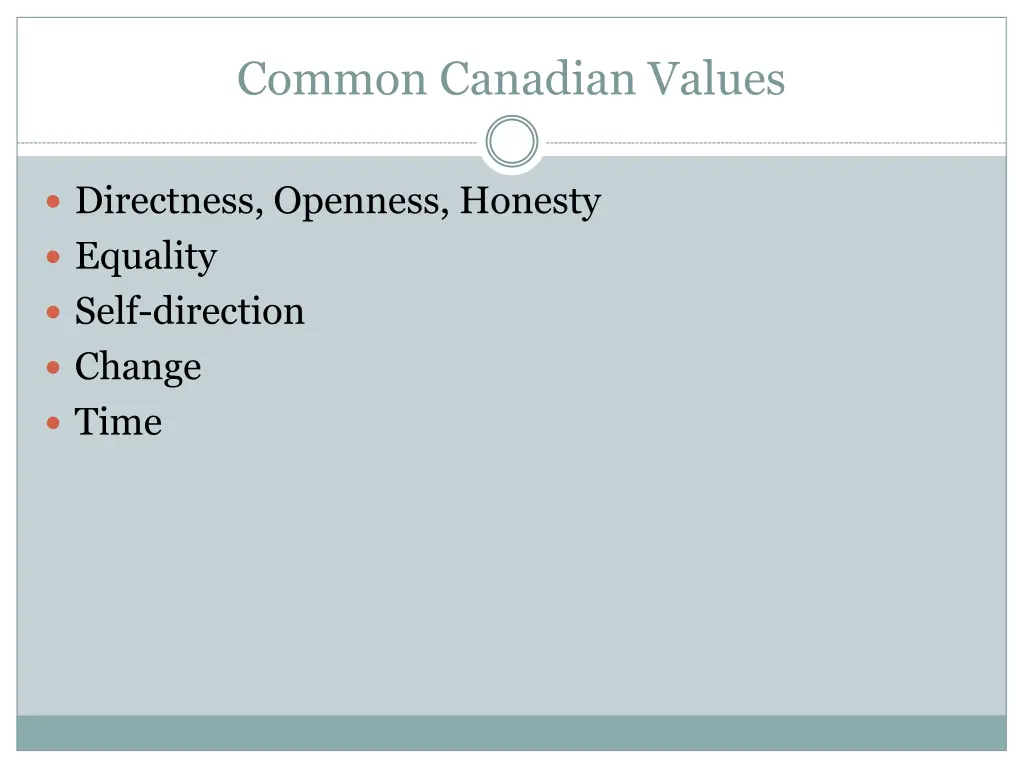 common canadian values 8