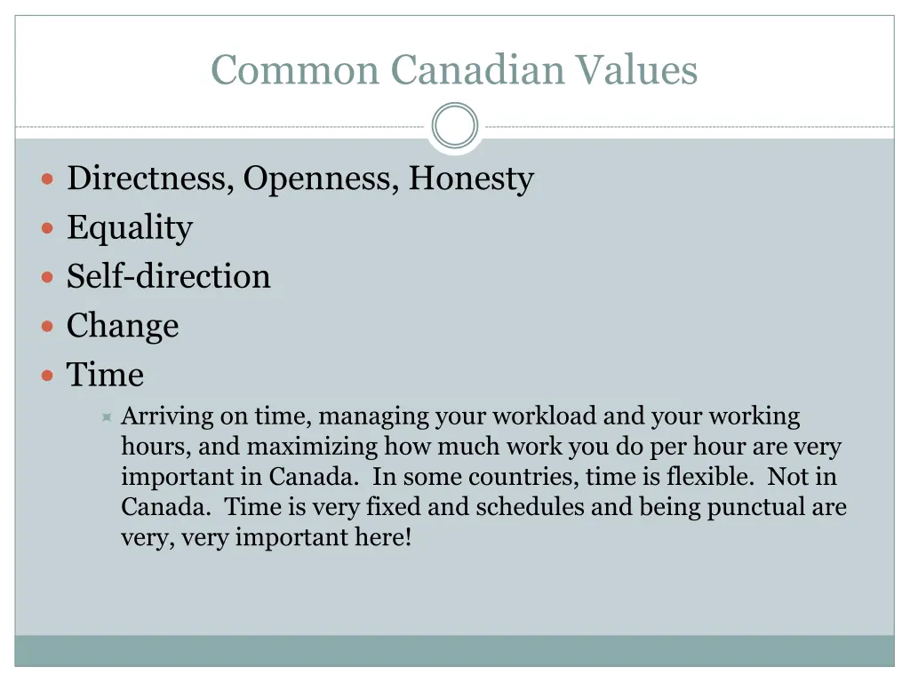 common canadian values 9