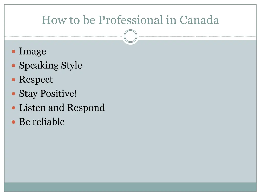 how to be professional in canada 15