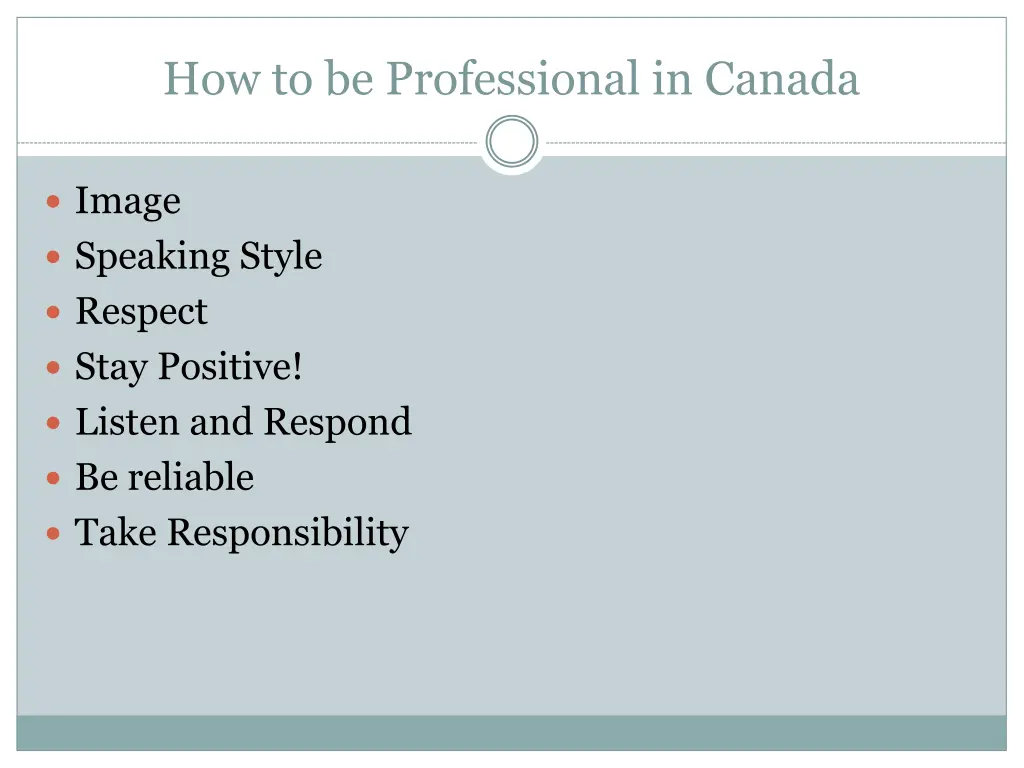 how to be professional in canada 19