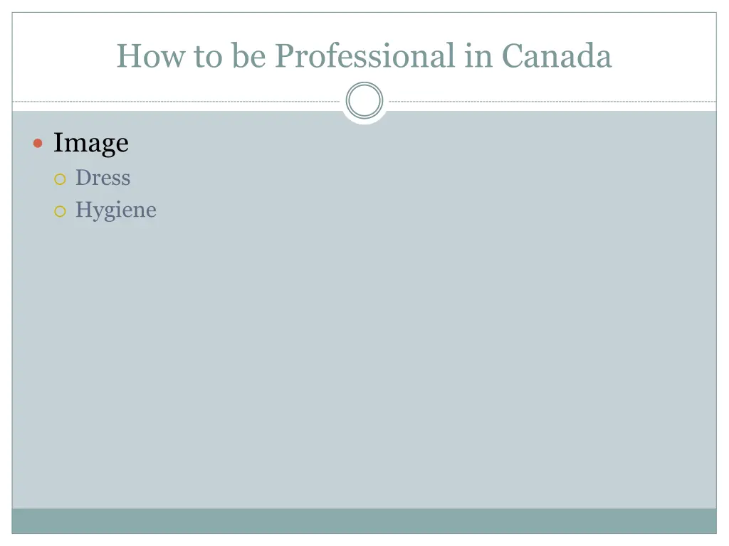 how to be professional in canada 2