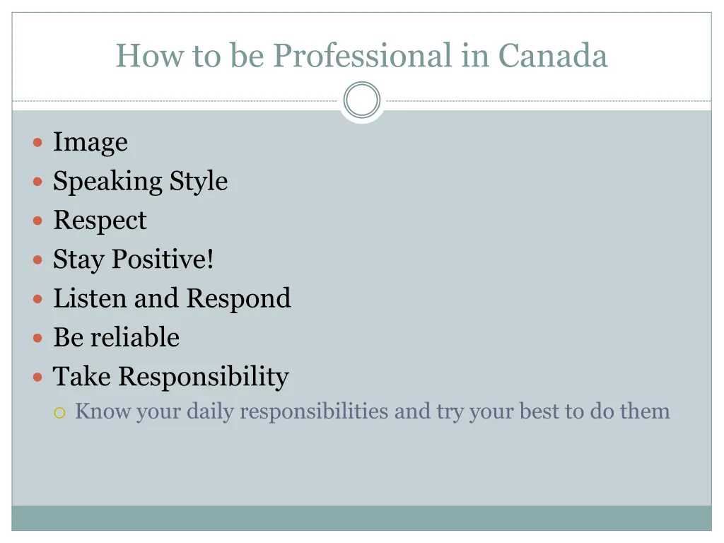 how to be professional in canada 20