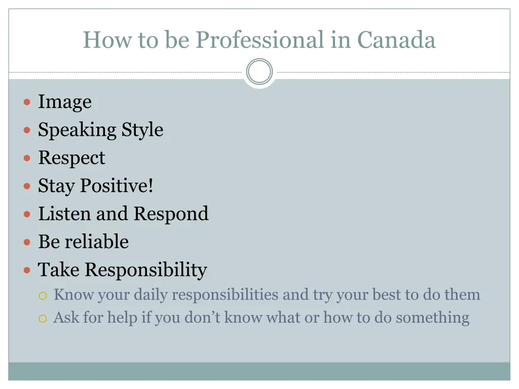 how to be professional in canada 21