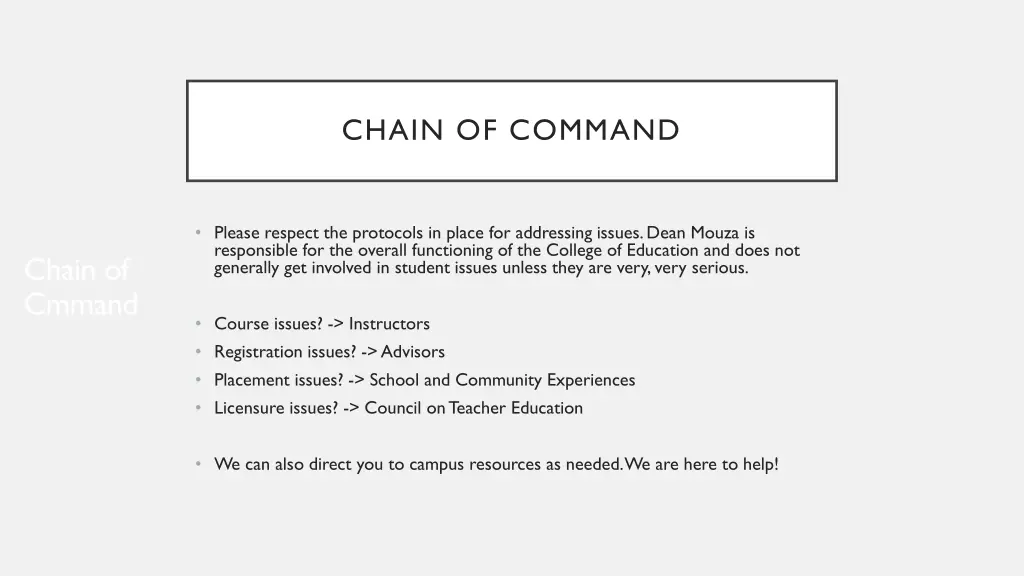 chain of command