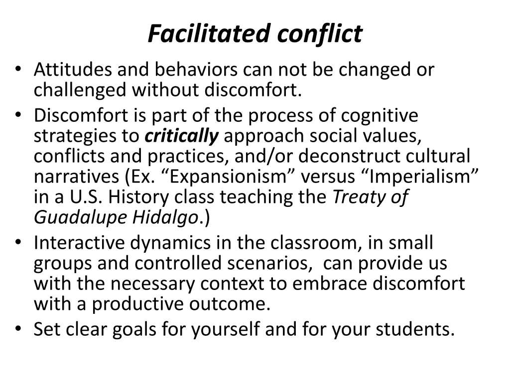 facilitated conflict