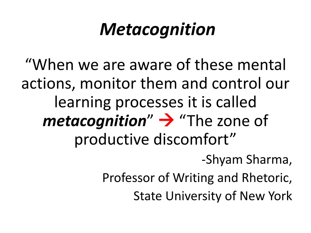 metacognition