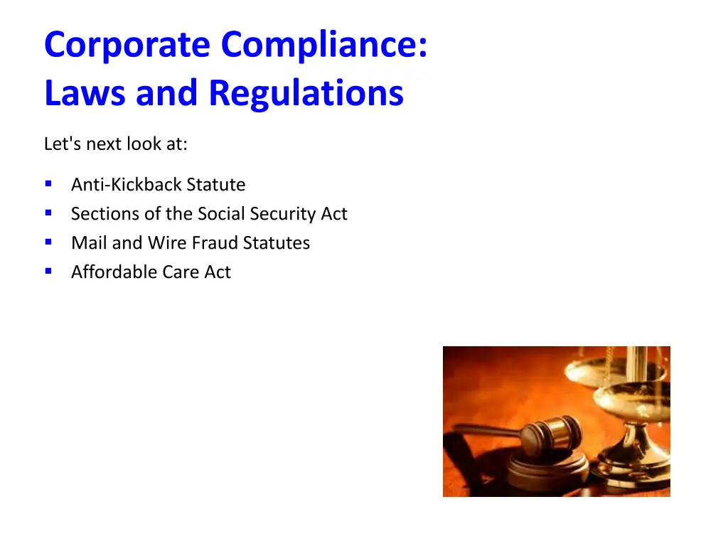 corporate compliance laws and regulations 2