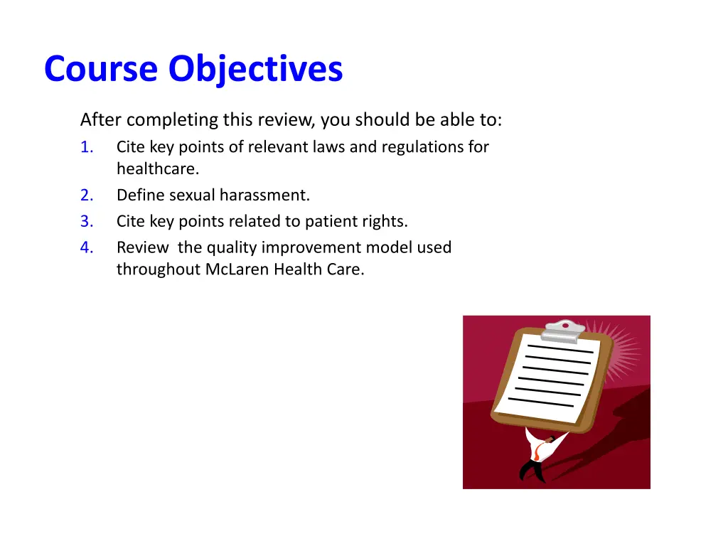 course objectives