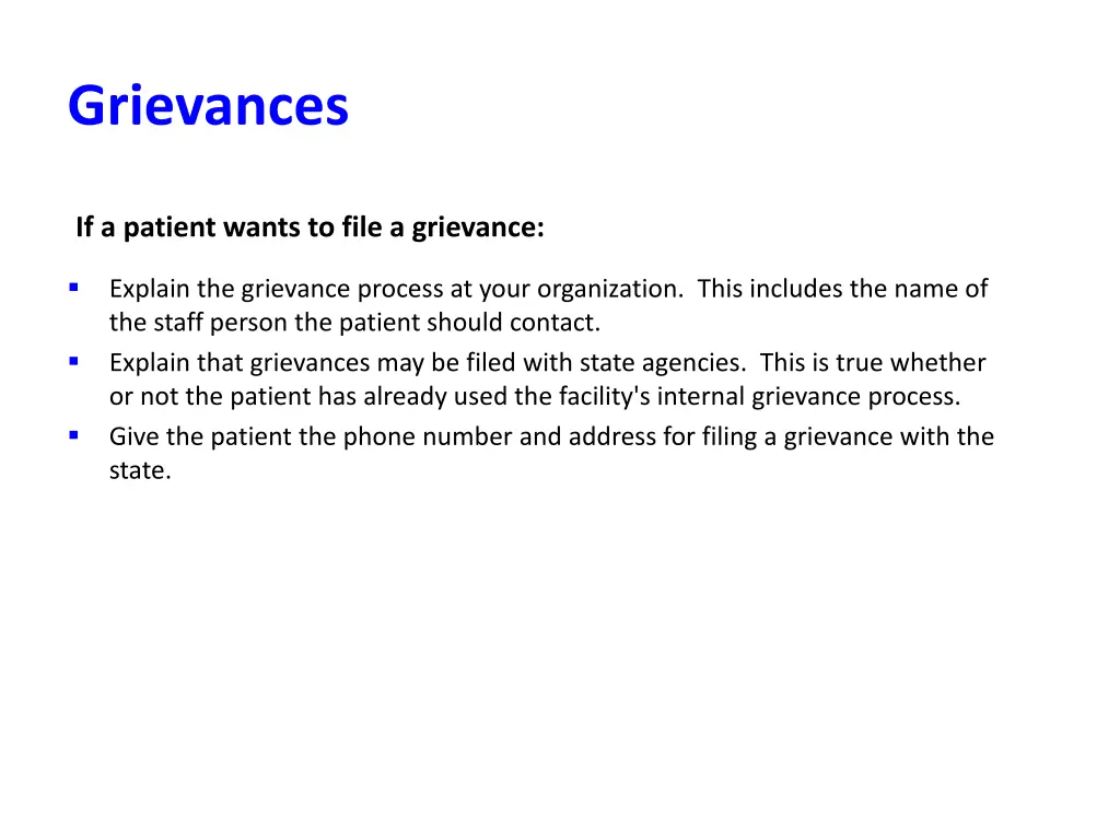 grievances 1