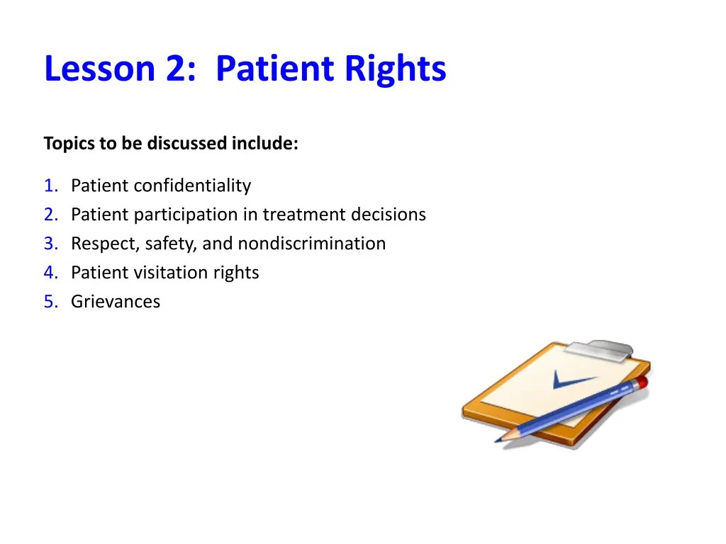 lesson 2 patient rights