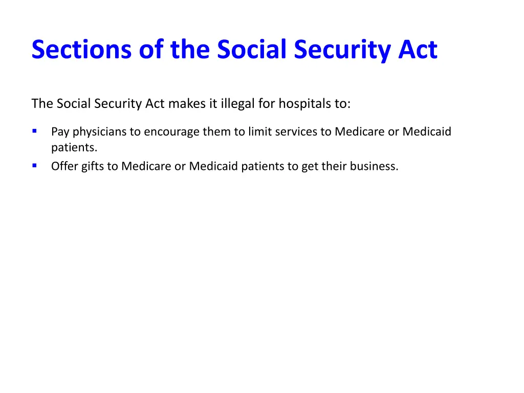 sections of the social security act