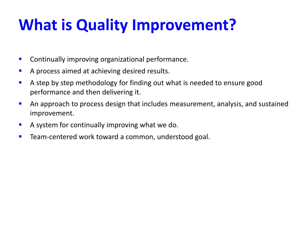 what is quality improvement