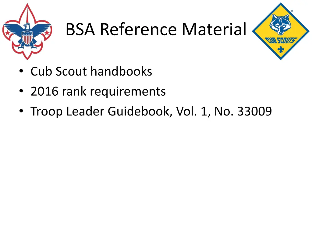 bsa reference material