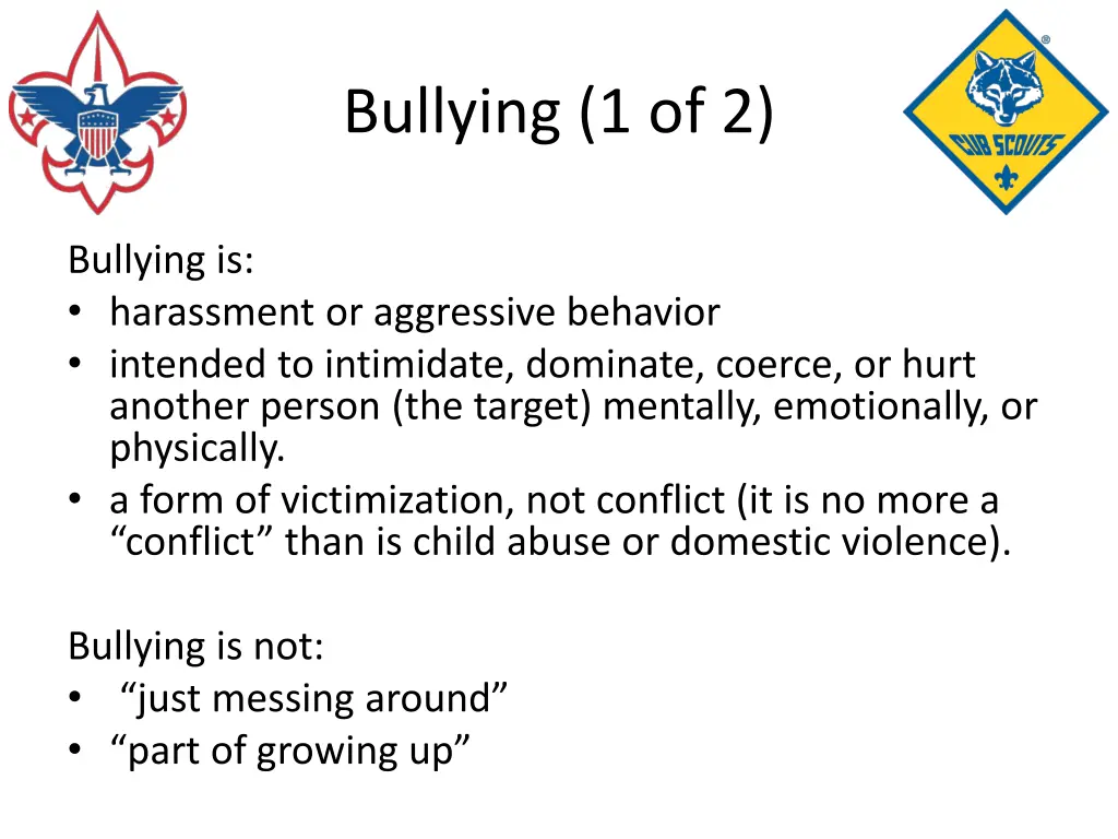 bullying 1 of 2