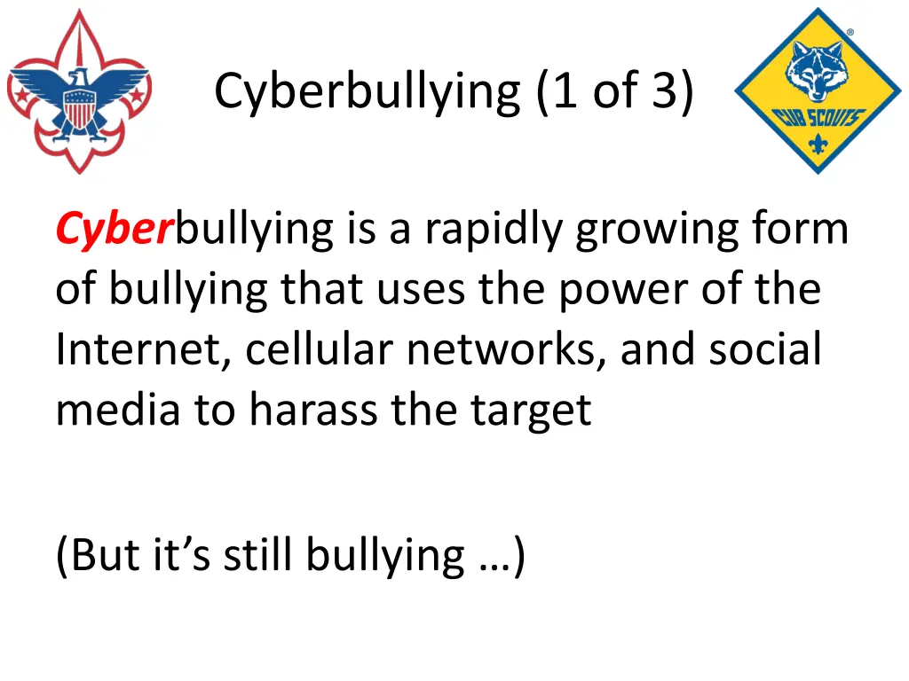 cyberbullying 1 of 3