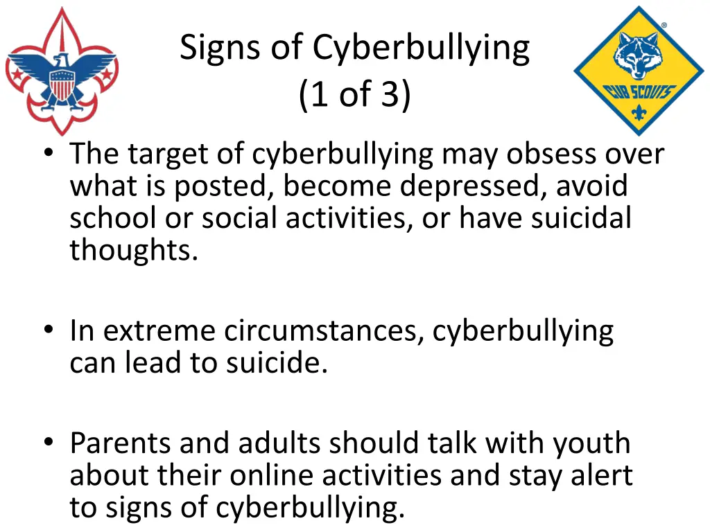 signs of cyberbullying 1 of 3