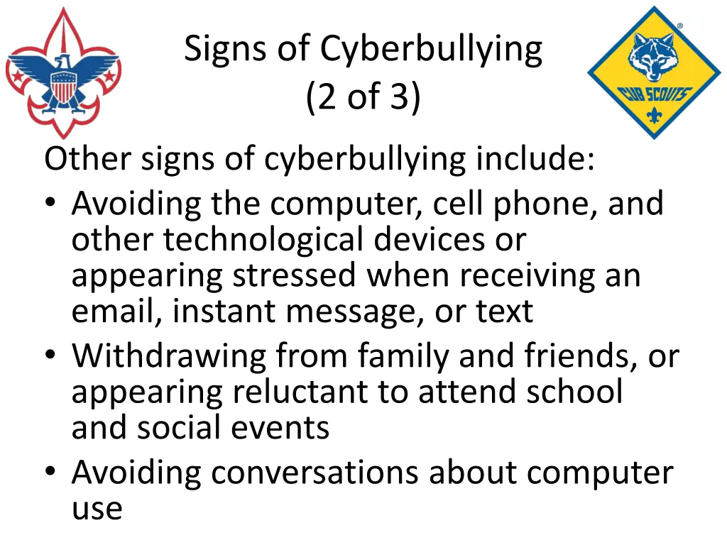 signs of cyberbullying 2 of 3