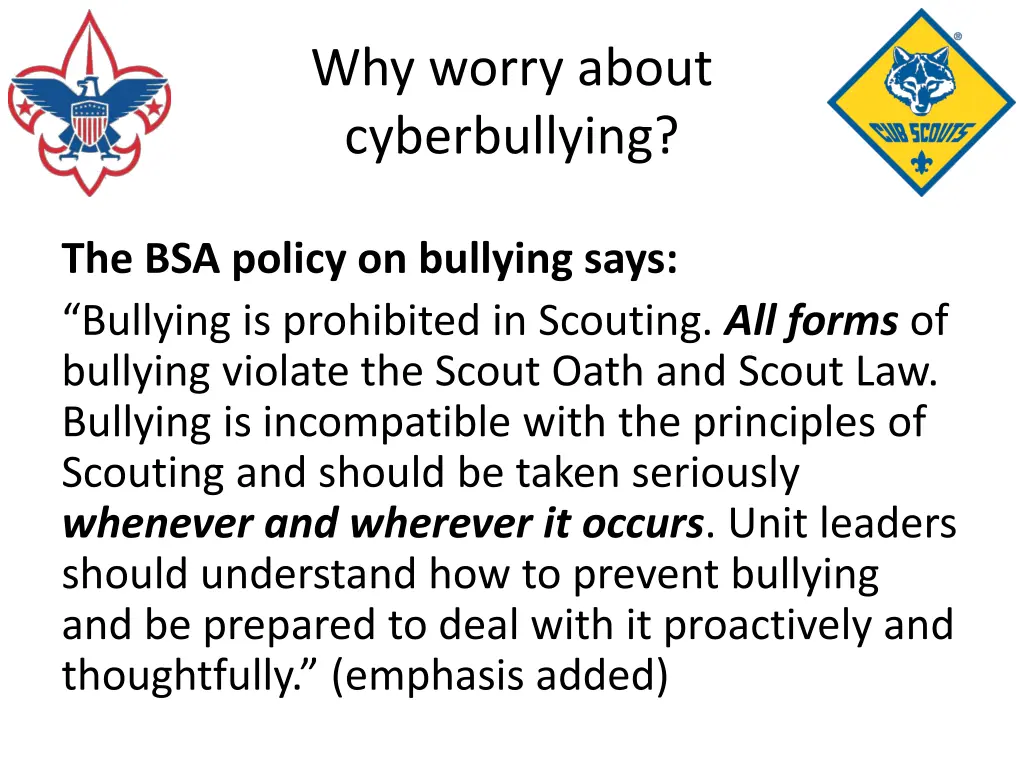 why worry about cyberbullying