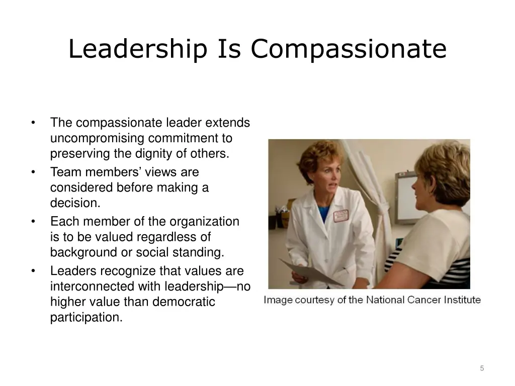 leadership is compassionate