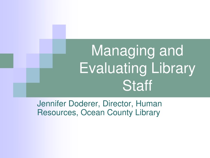 managing and evaluating library staff