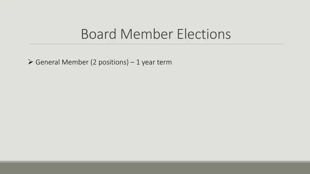 board member elections