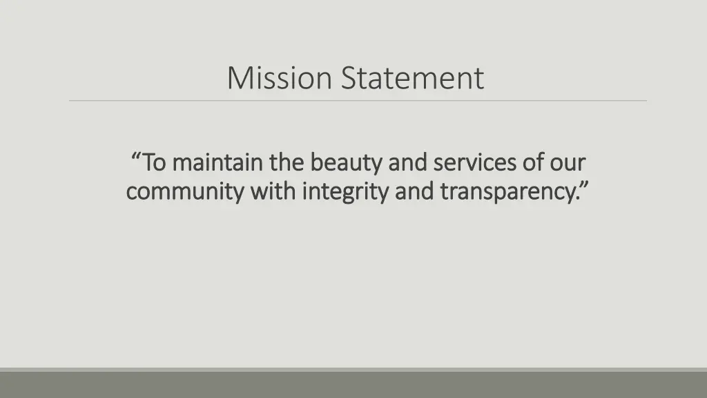 mission statement