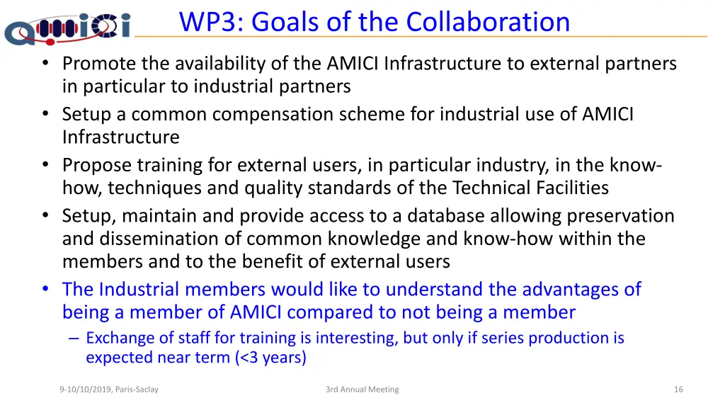 wp3 goals of the collaboration 1