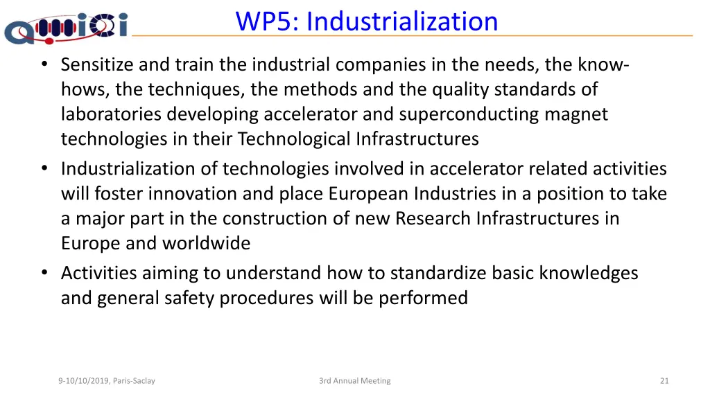 wp5 industrialization