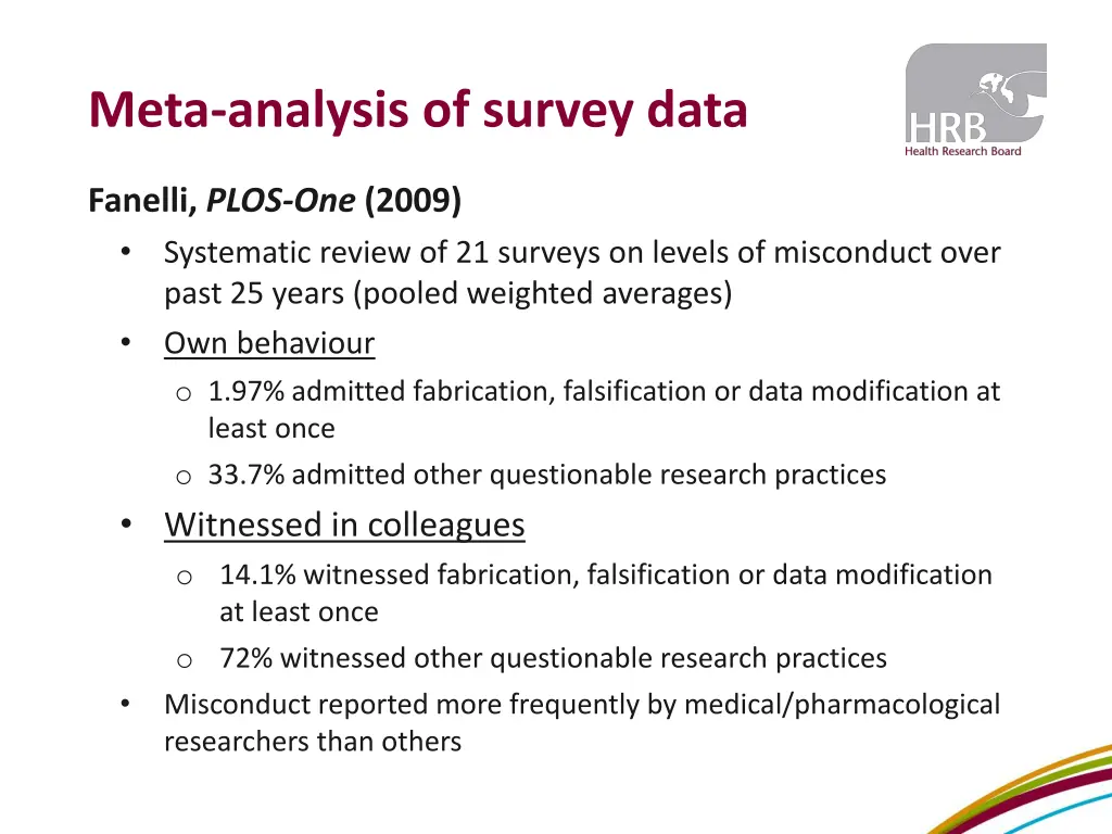 meta analysis of survey data