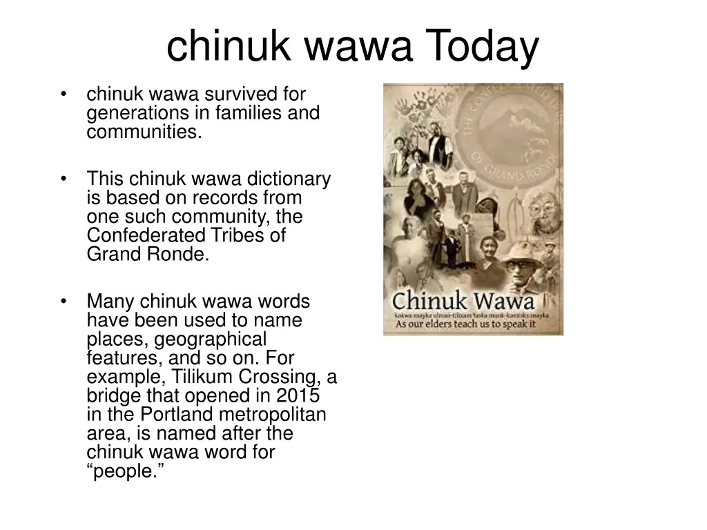 chinuk wawa today