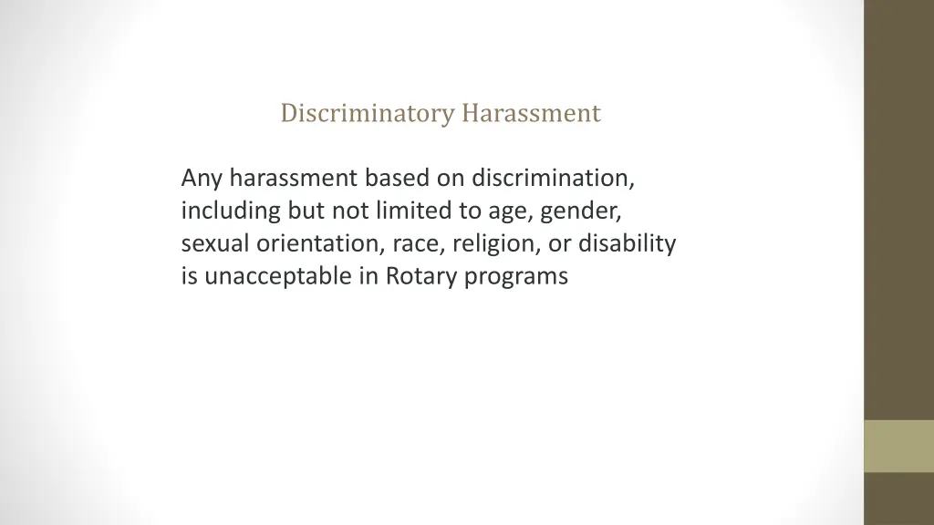 discriminatory harassment