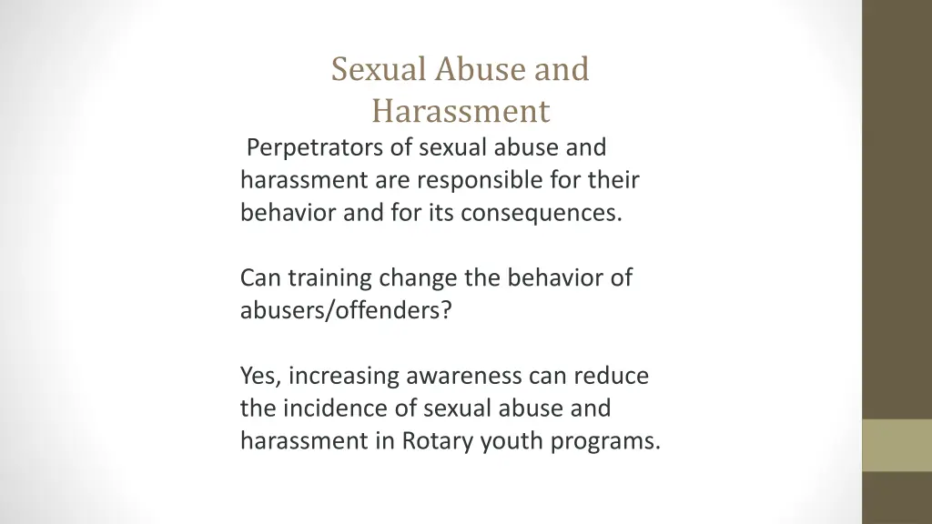 sexual abuse and harassment perpetrators