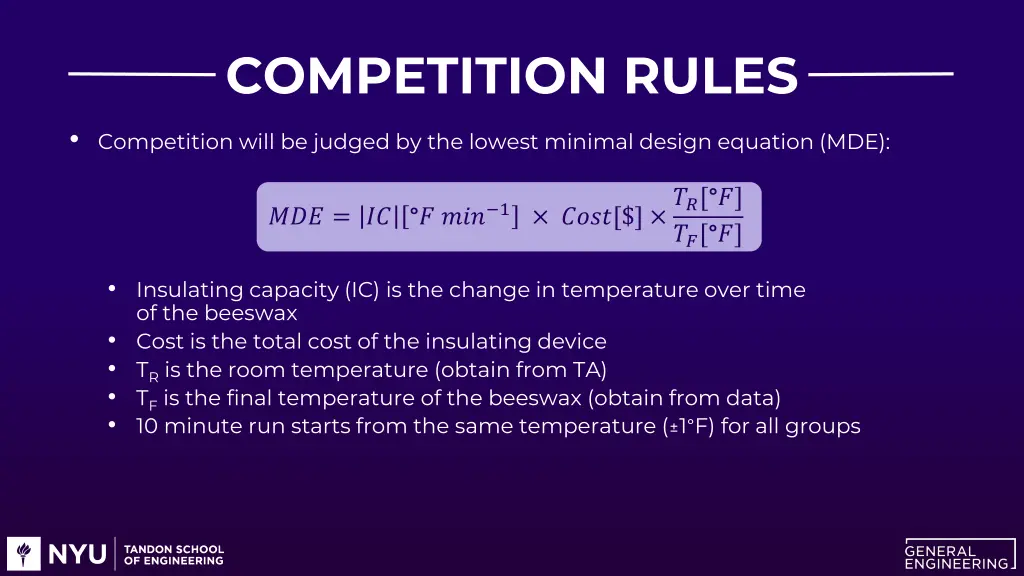 competition rules